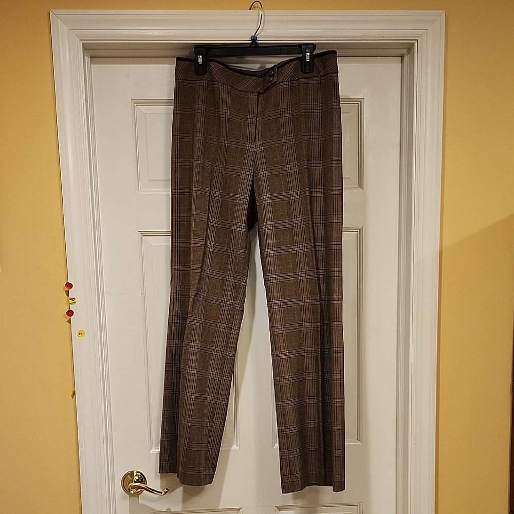 Kenar Tan and Brown Plaid Pants